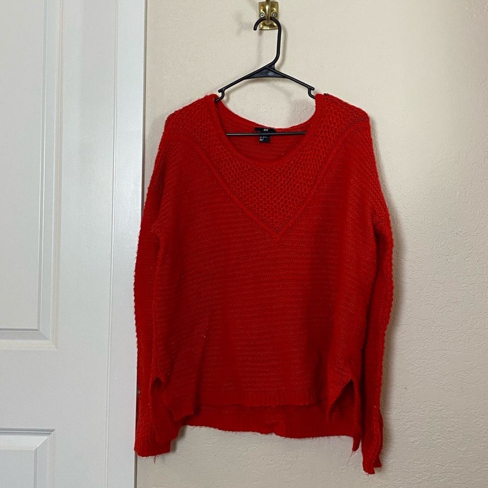 Read knit sweater. Good condition. Lightly used.